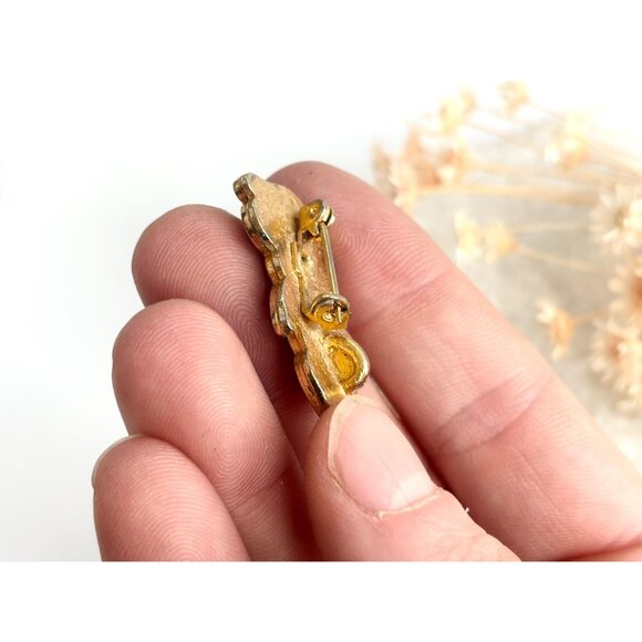 Koala Bear Gold Toned Figural Opal Inlay Vintage Brooch | Lapel Pin | Pendant - Picture 5 of 12